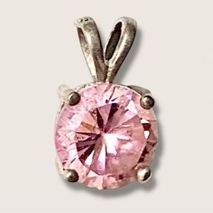 925 Sterling Silver Pendant Pink